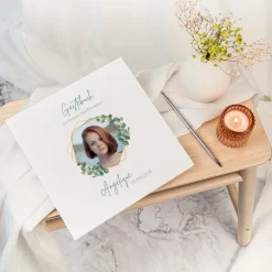 Gästebuch Konfirmation "Eukalyptus Geometrie"