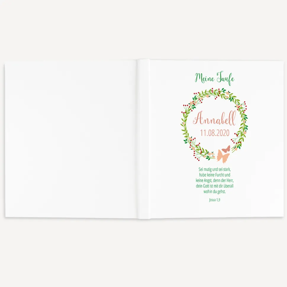 Gästebuch Taufe "Blumenkranz"