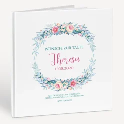 Gästebuch Taufe "Kranz Aquarell"