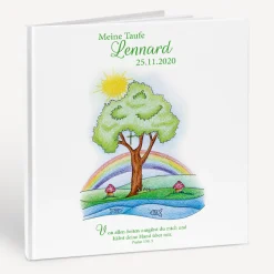 Gästebuch Taufe "Lebensbaum mit Regenbogen"