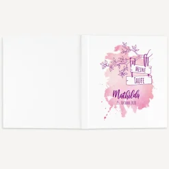 Gästebuch Taufe "Mädchen Aquarell"