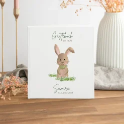 Gästebuch Taufe "Niedlicher Hase"