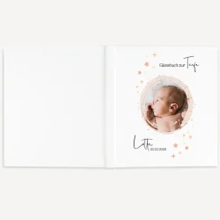 Gästebuch Taufe "Sterne mit Foto"