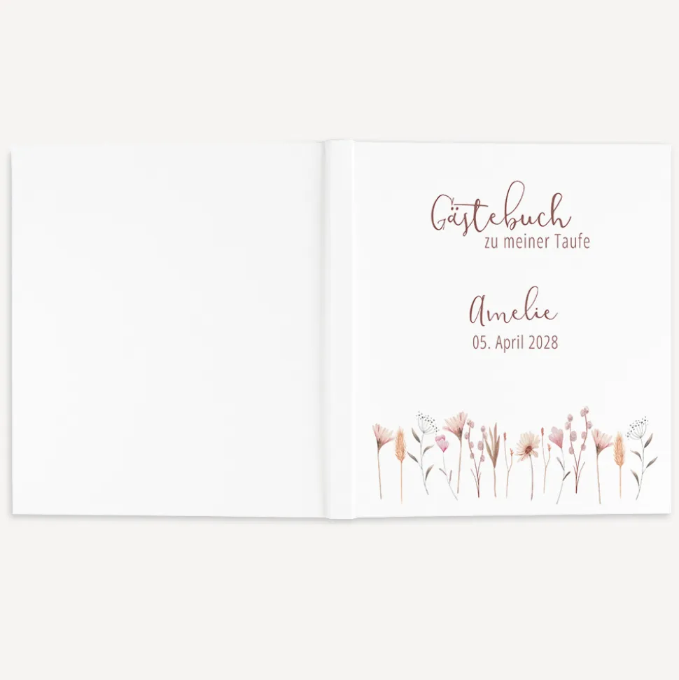 Gästebuch Taufe "Wild Flowers"