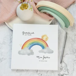 Gästebuch Taufe "Wolke mit Regenbogen"