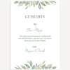 Gutschein Vorlage zum Ausdrucken "Green Romance"