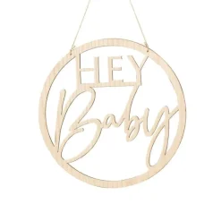 Hängedekoration Holz "Hey Baby"