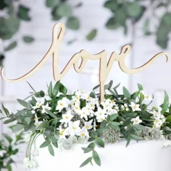 Holz Cake Topper "love"