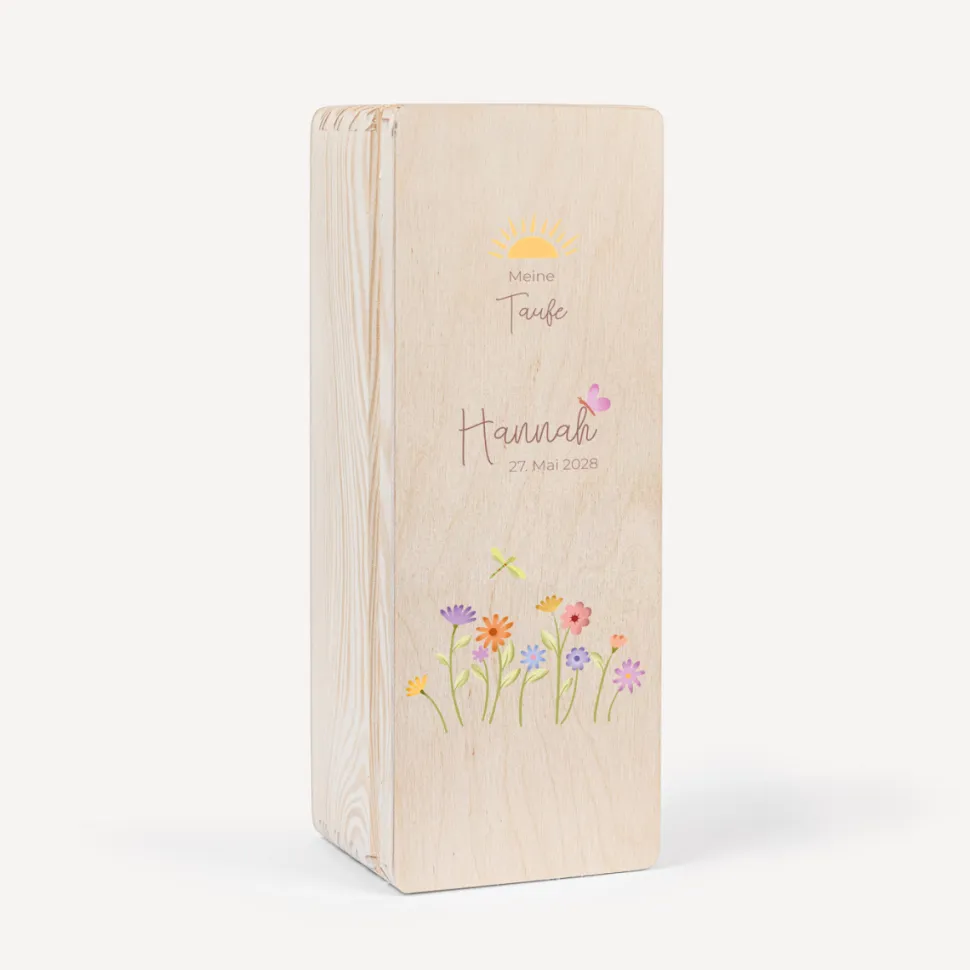 Kerzenbox Holz "Blumentraum"