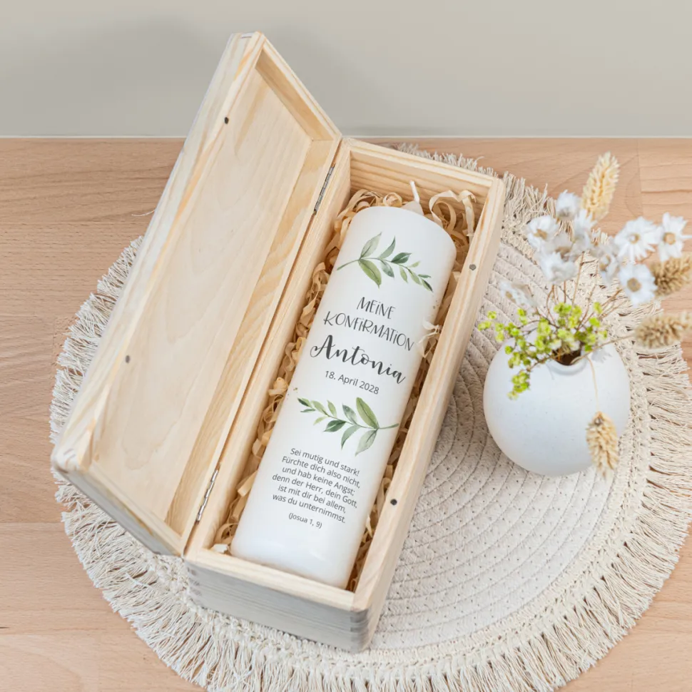 Kerzenbox Holz "Green Magic"