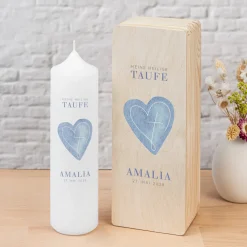 Kerzenbox Holz "Herz"