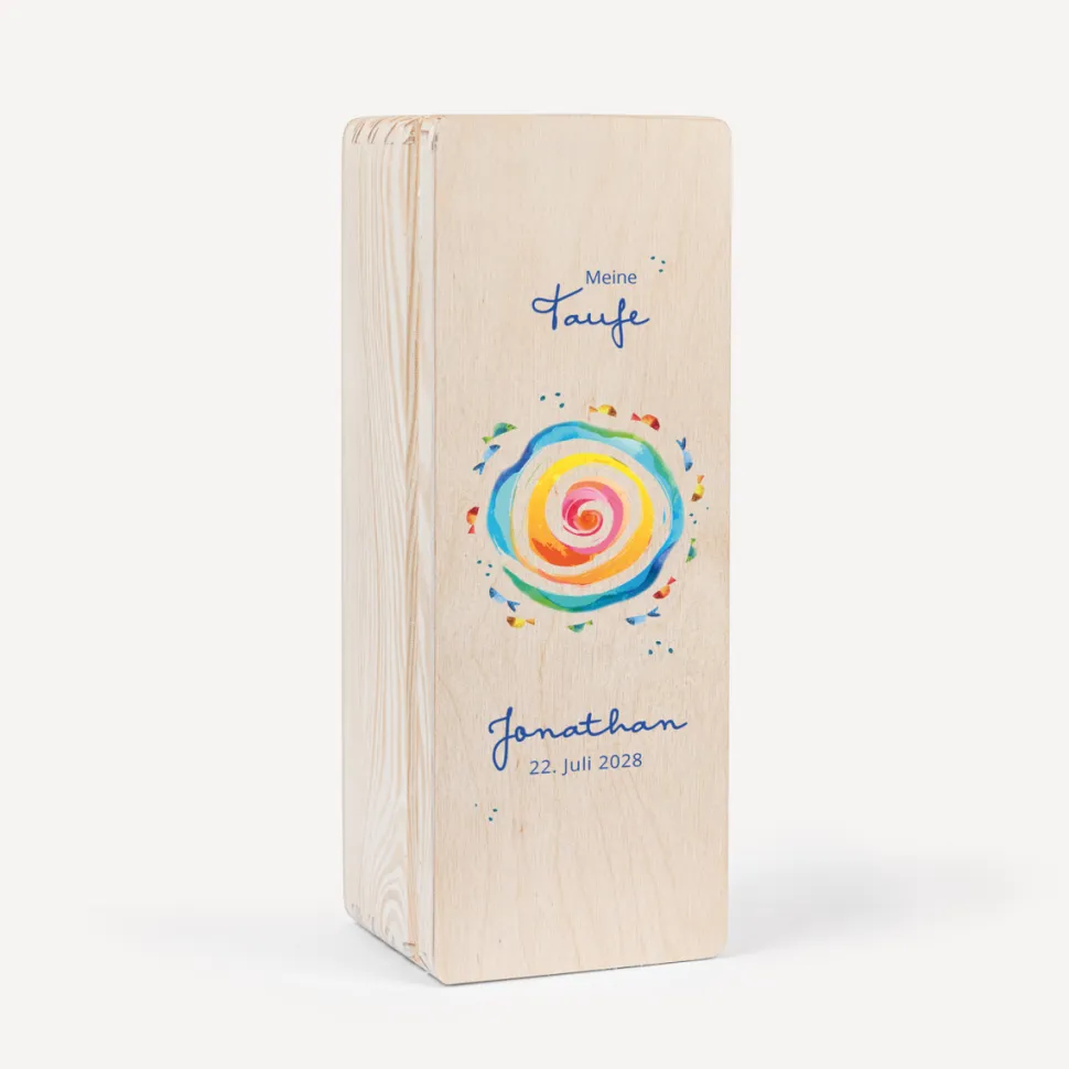 Kerzenbox Holz "Kreislauf des Lebens"