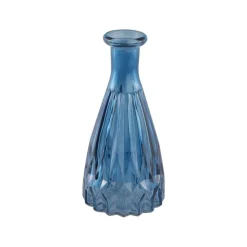 Kleine Flaschenvase blau 6,8 x 14,5 cm