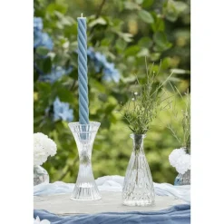Kleine Flaschenvase transparent 6,8 x 14,5 cm