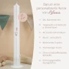 Kommunionkerze Aquarell mit Engel gold-gelb schmal