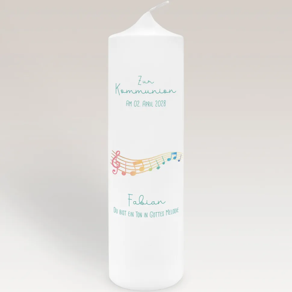 Kommunionkerze Gottes Melodie