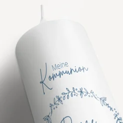 Kommunionkerze Kranz Junge