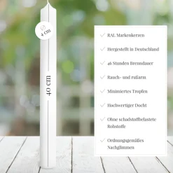 Kommunionkerze Moderne Symbole schmal