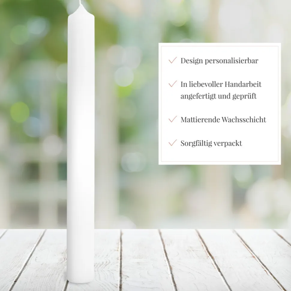 Kommunionkerze Regenbogen Kreis modern schmal
