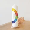 Kommunionkerze Regenbogen modern