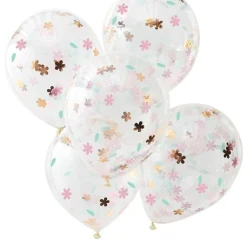 Konfetti Ballons "Blumen" 5 Stück