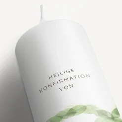 Konfirmationskerze Blätterfisch