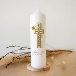Konfirmationskerze Kreuz