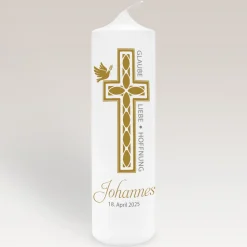 Konfirmationskerze Kreuz
