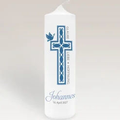 Konfirmationskerze Kreuz Junge