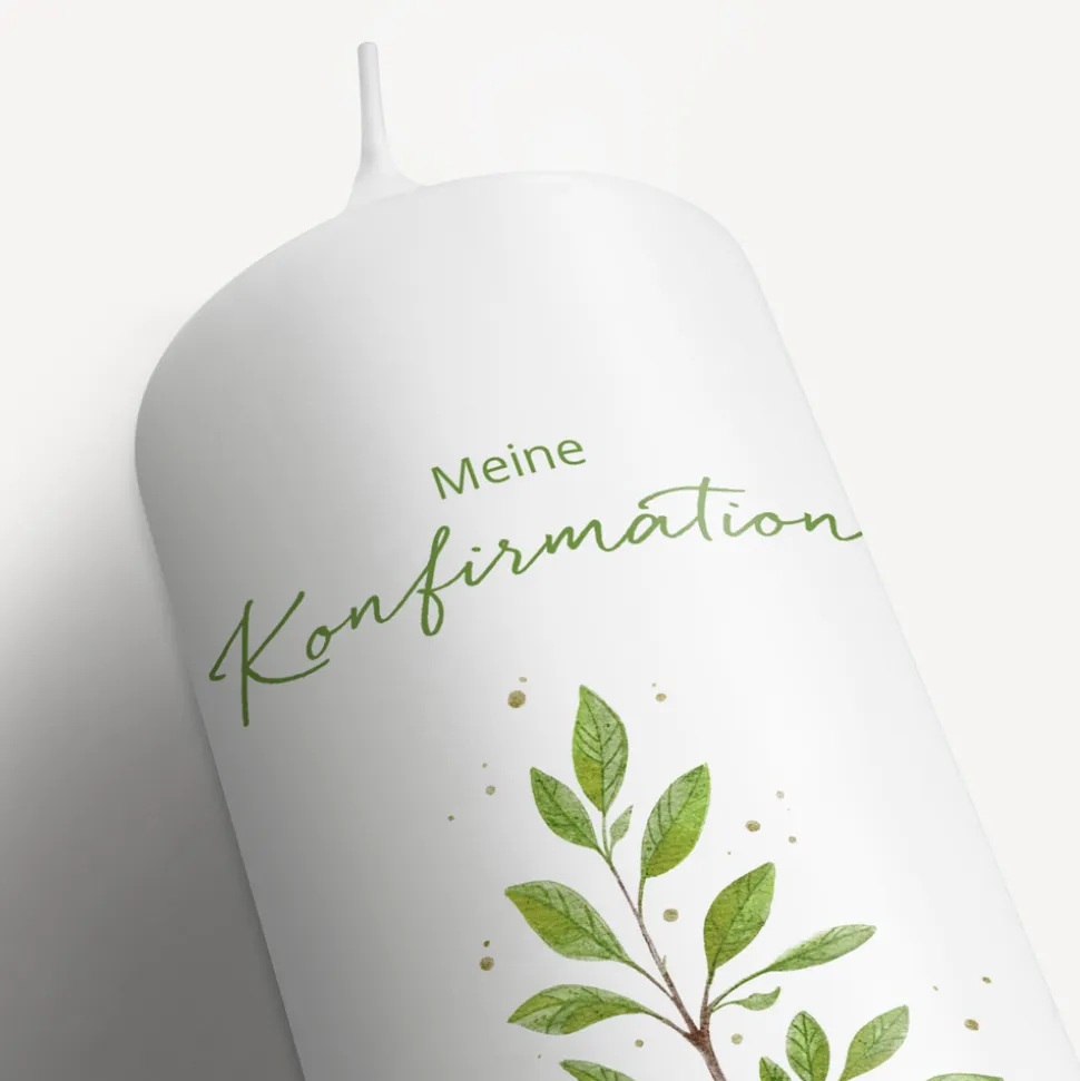 Konfirmationskerze Lebensbäumchen