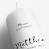 Konfirmationskerze Minimalistisch mit Juteband