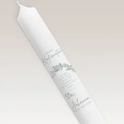 Konfirmationskerze Naturell schmal