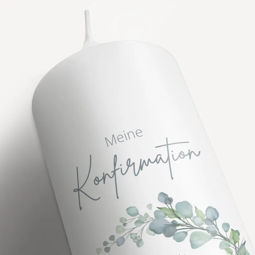 Konfirmationskerze Naturell