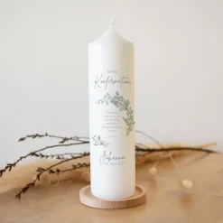 Konfirmationskerze Naturell