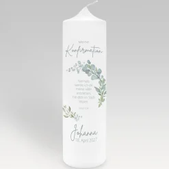 Konfirmationskerze Naturell