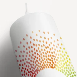 Konfirmationskerze Regenbogen Kreis modern
