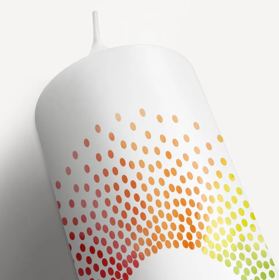 Konfirmationskerze Regenbogen Kreis modern