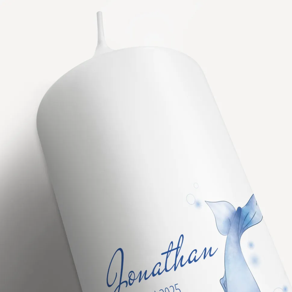 Konfirmationskerze Wal