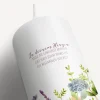 Konfirmationskerze Wildblumenwiese mit Jutebandverzierung