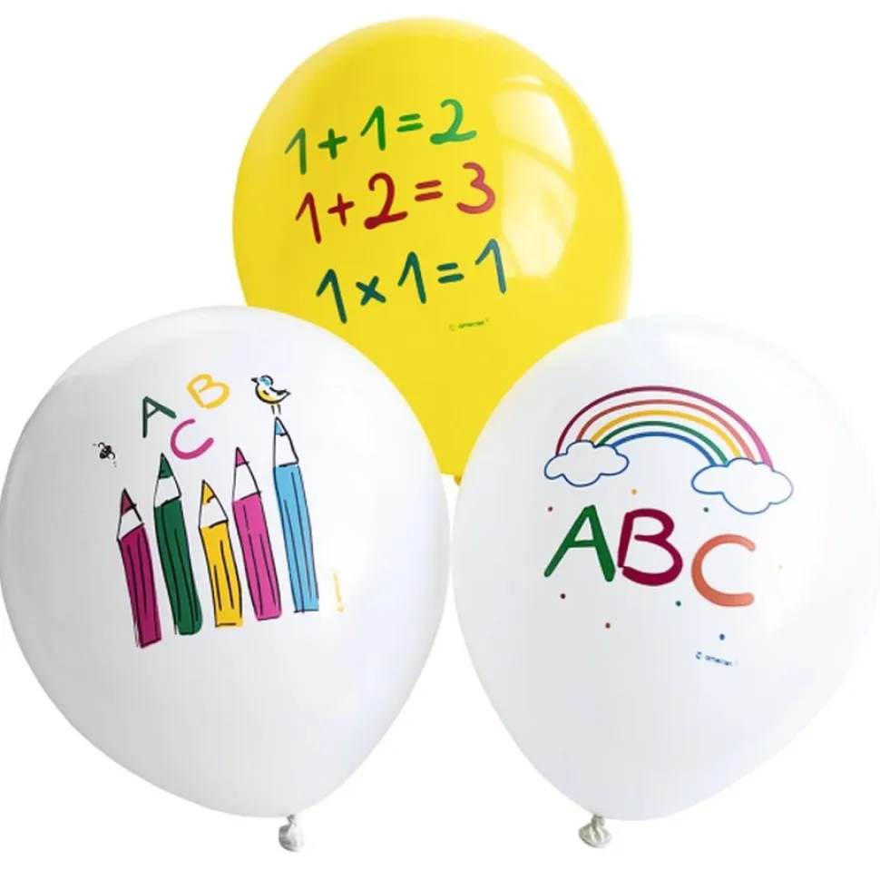 Luftballon Mix Einschulung "ABC" 6 Stück