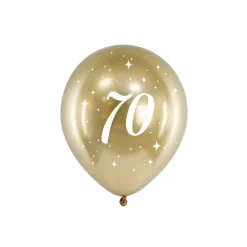 Luftballons Metallic Glossy gold 70. Geburtstag