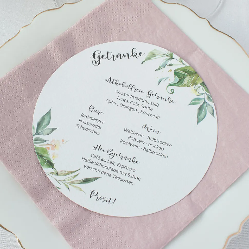 Menükarte "Green Magic"