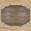 Menükarte Holz und Spitze