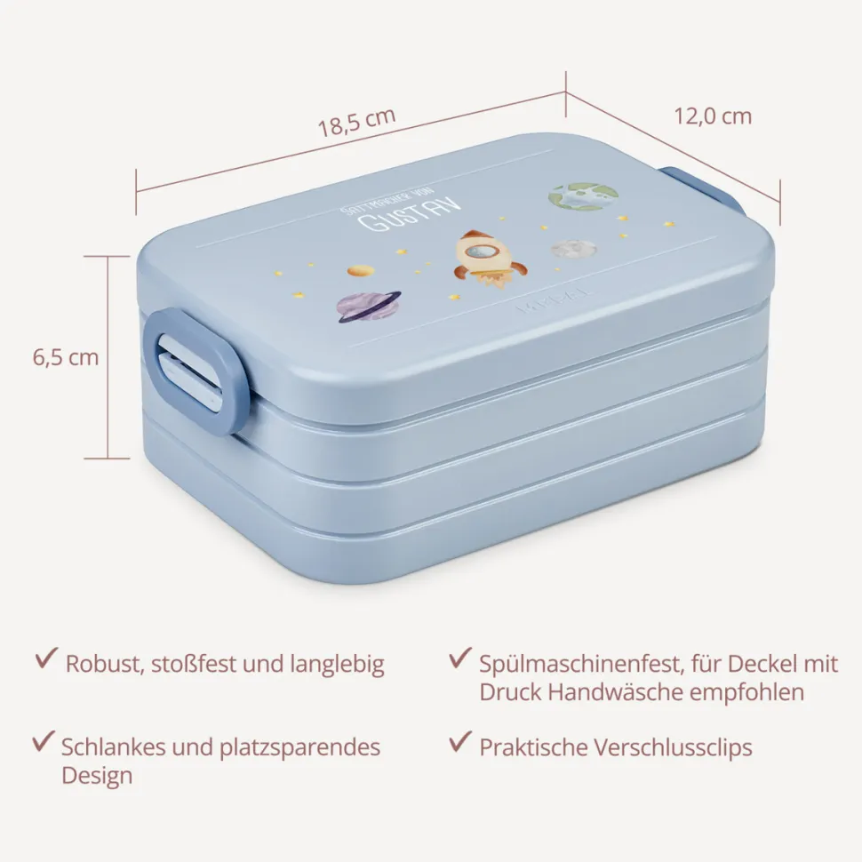 Mepal Bento Lunchbox midi Brotdose Kinder "Rakete im Weltraum"