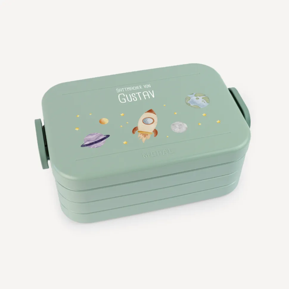 Mepal Bento Lunchbox midi Brotdose Kinder "Rakete im Weltraum"