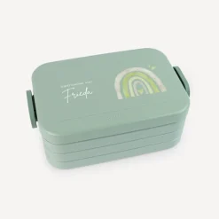 Mepal Bento Lunchbox midi Brotdose Kinder "Regenbogen mit Herzen Pastell"