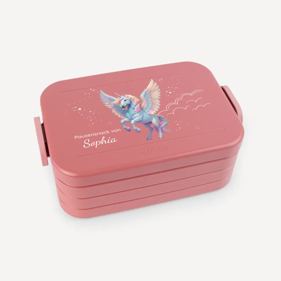 Mepal Bento Lunchbox midi Brotdose Kinder "Einhorn mit Flügeln Elysia"