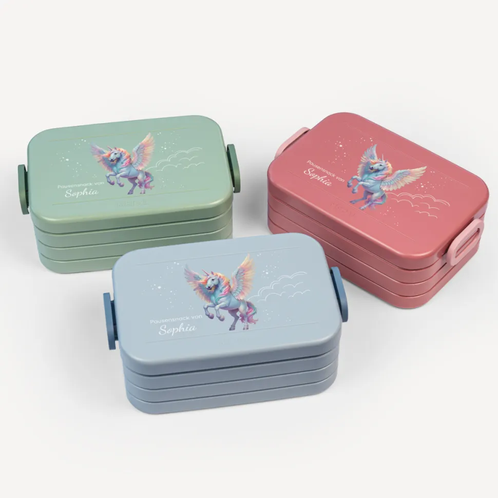 Mepal Bento Lunchbox midi Brotdose Kinder "Einhorn mit Flügeln Elysia"