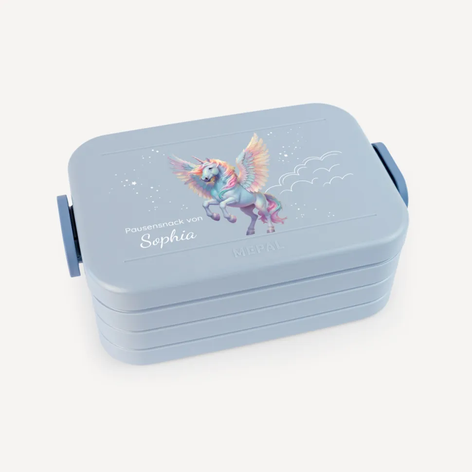 Mepal Bento Lunchbox midi Brotdose Kinder "Einhorn mit Flügeln Elysia"
