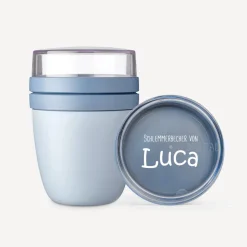 Mepal Lunchpot Kinder 500 ml "Regenbogen mit Herzen Pastell" blau